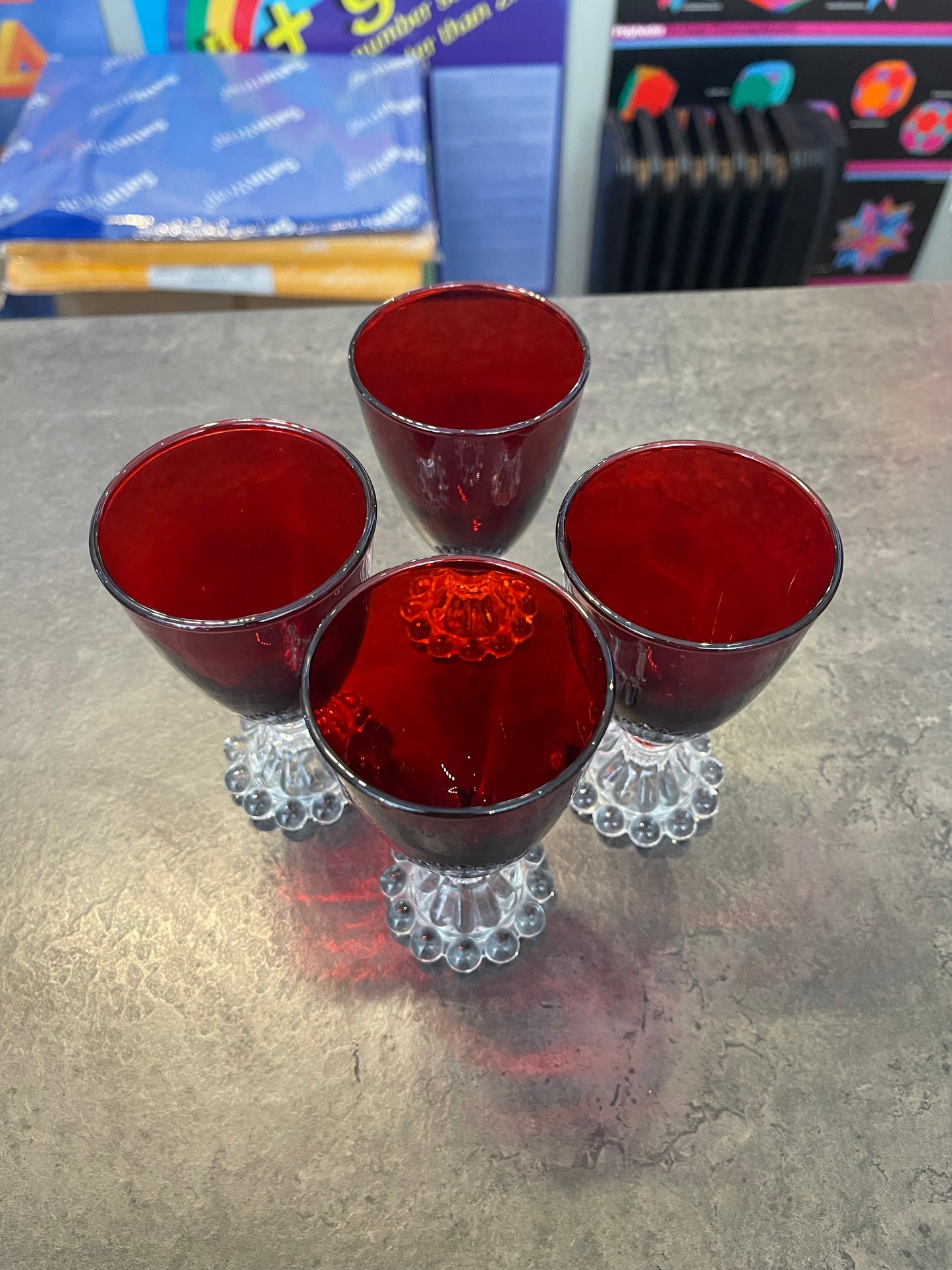 Set of 4 Berwick Boopie Ruby Juice Glasses