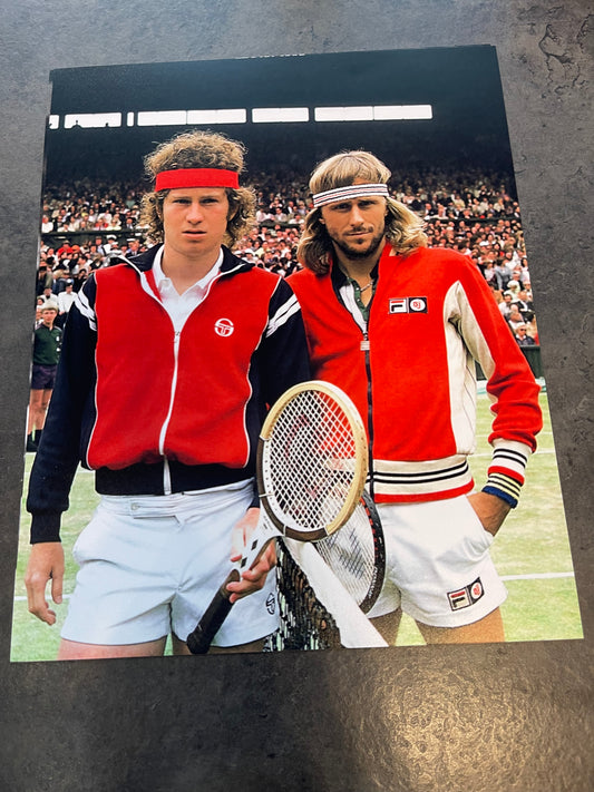 McEnroe Framed Tennis Photo Print