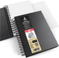 Spiral-Bound Black Hardcover Sketchbook 5.5" x 8.5
