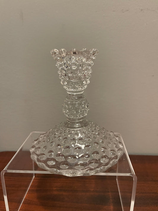 Duncan Miller Glass Hobnail Candlestick Holder