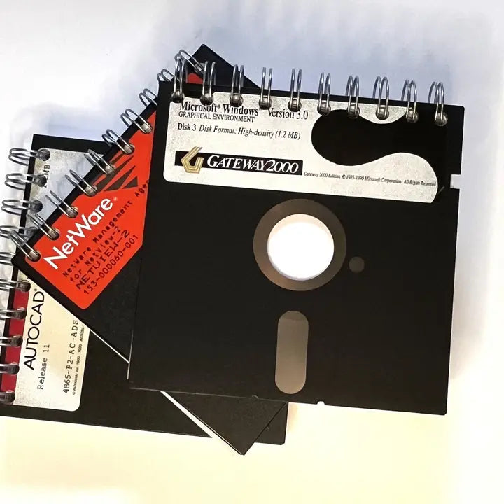Upcycled 5.25" Floppy Disk Journals
