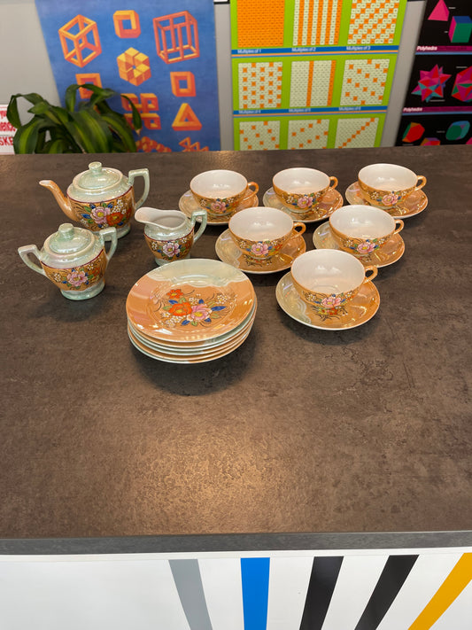 Japanese Lusterware 21 Piece Diminutive Tea Set