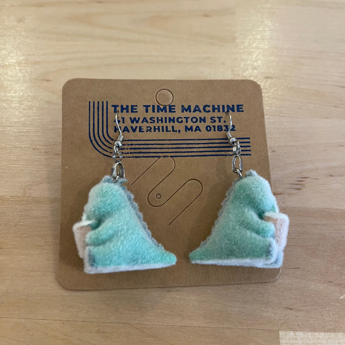 Fuzzy Dino Boba Earrings