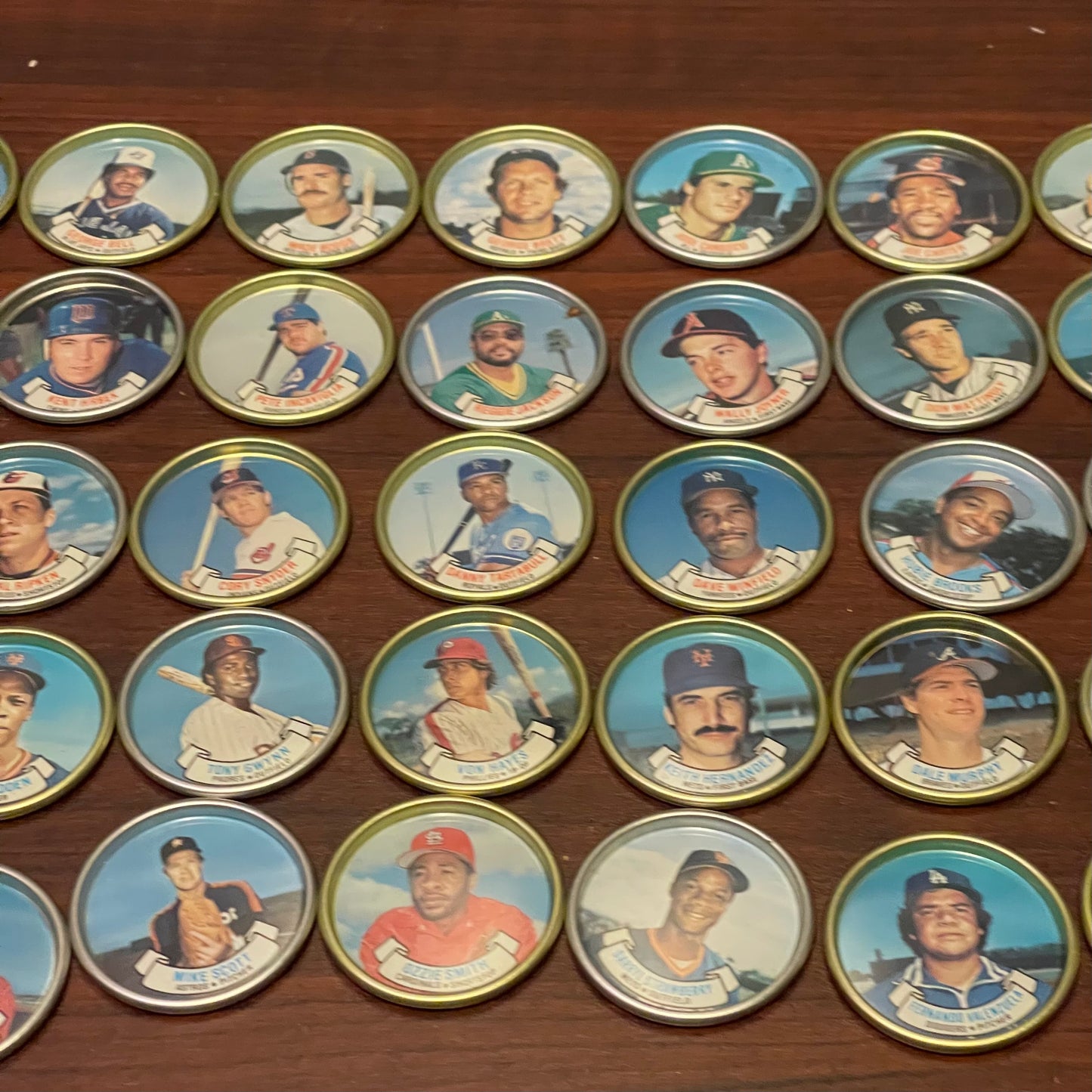 Complete set of 48 Topps Baseball Coins 1987