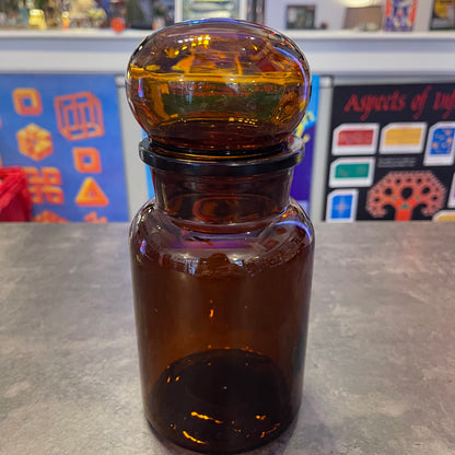 9” Brown Bubble Top Apothecary Jar 2