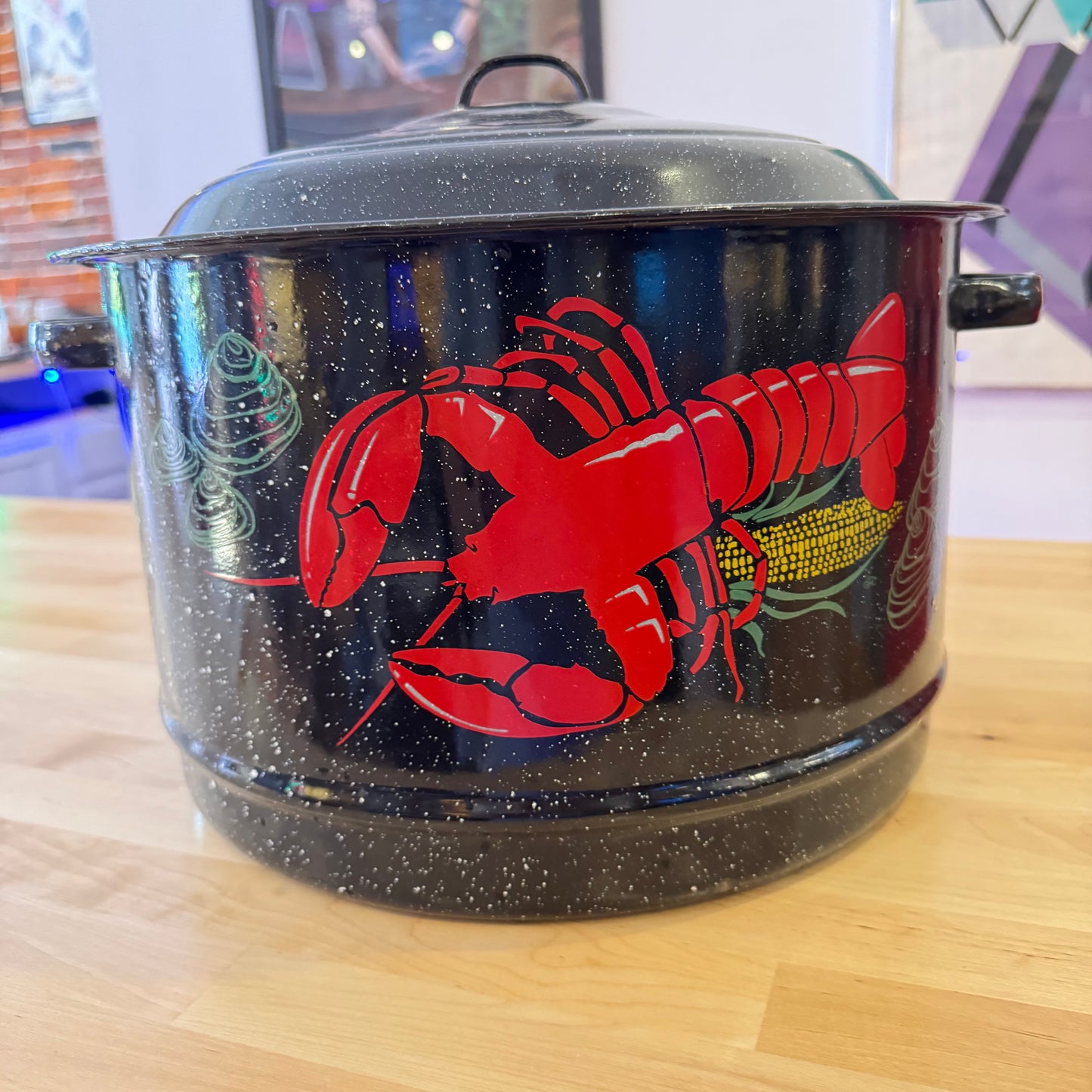 Granite Ware 19-Quart Decorated Clam and Lobster Steamer Pot Set