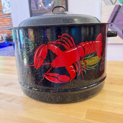 Granite Ware 19-Quart Decorated Clam and Lobster Steamer Pot Set