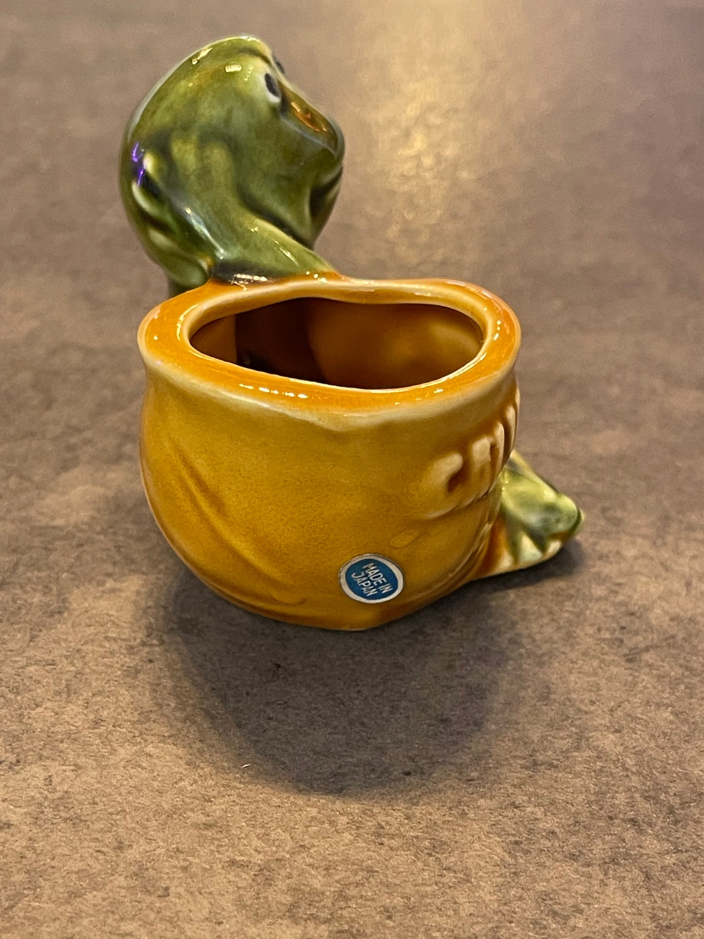 California Frog Ceramic Toothpick Holder