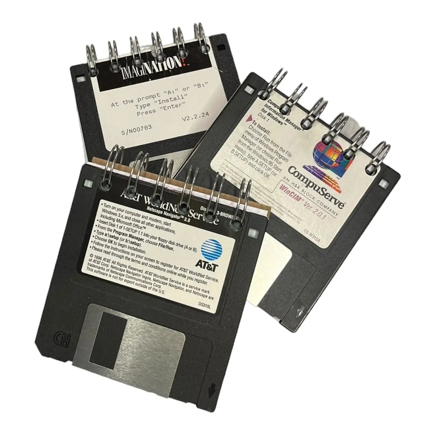 Upcycled 3.5" Floppy Disk Journals