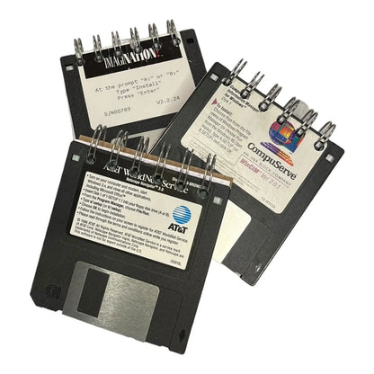 Upcycled 3.5" Floppy Disk Journals