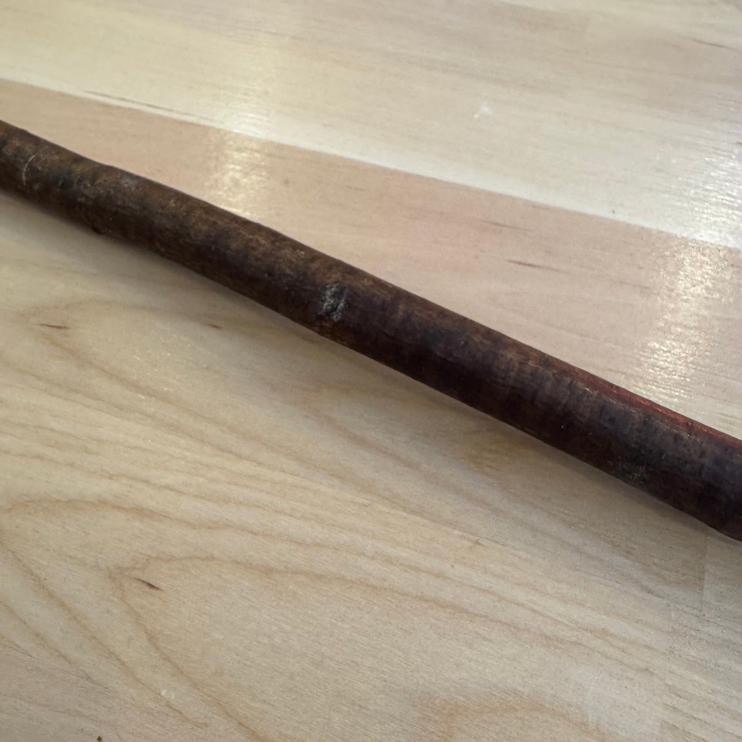 Vintage Hand-Carved Wood Branch Walking Stick Antique .45 UMC Shell Casing Tip