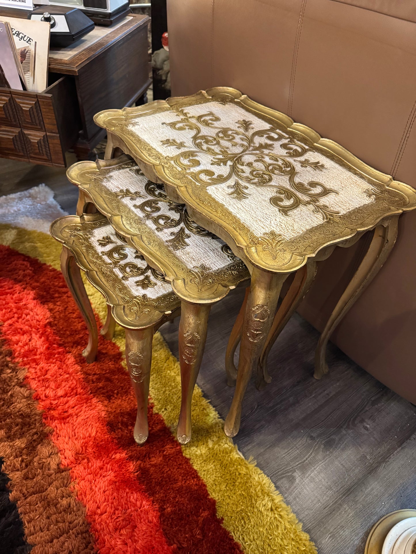 Florentine Italian Gold Nesting Tables