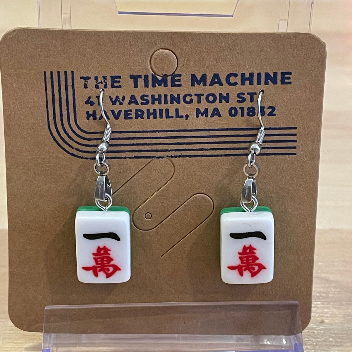 Mahjong Tile Earrings
