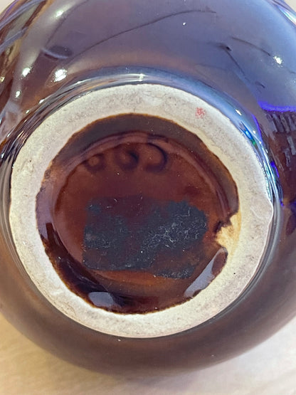 Dryden Art Pottery Pitcher Jug Brown Drip Glaze