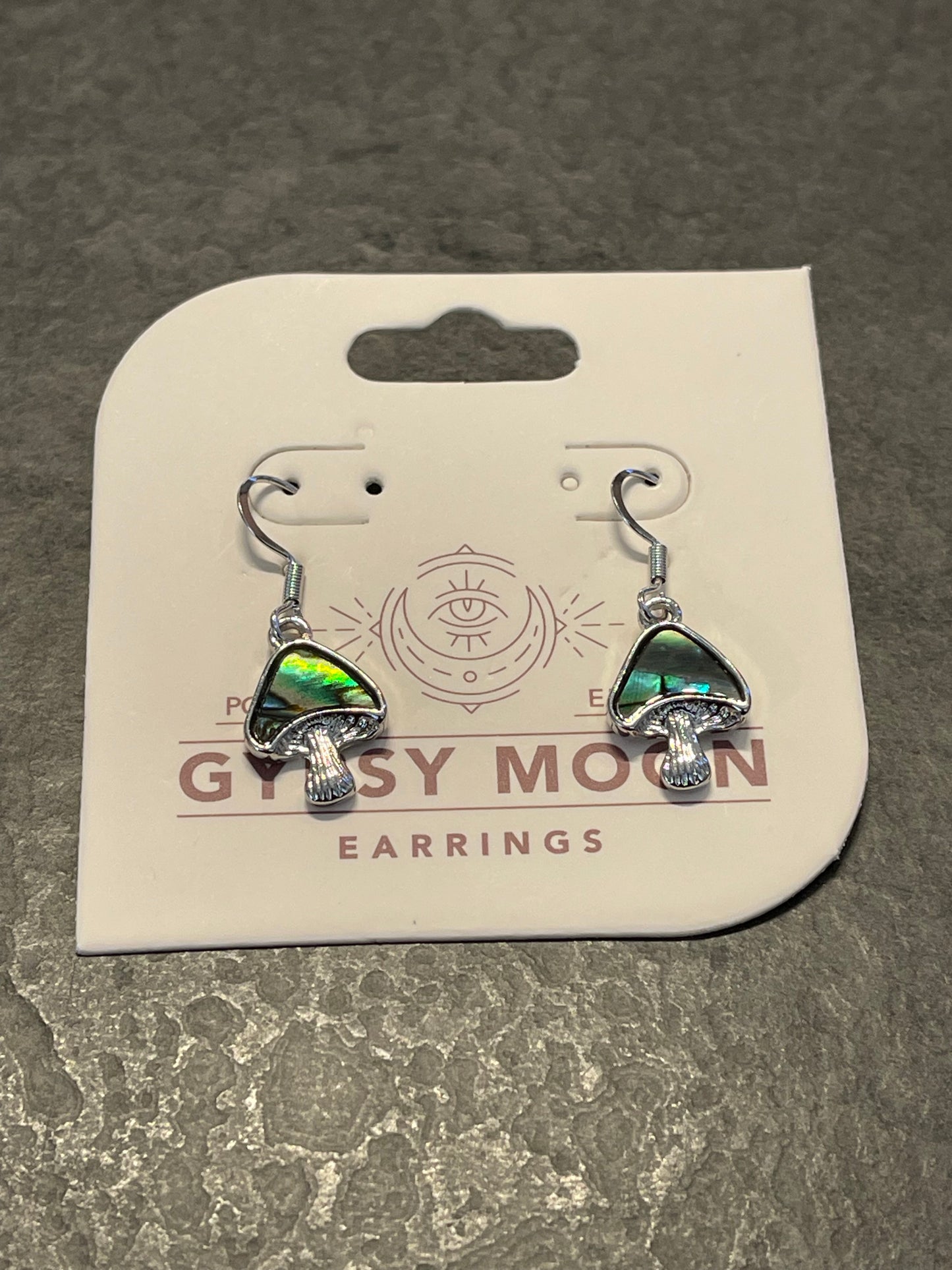 Abalone Mushroom Earrings