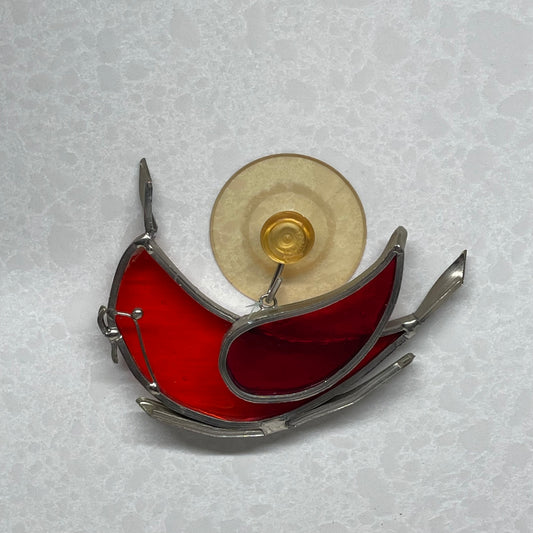 Stained Glass Cardinal Sun-catcher