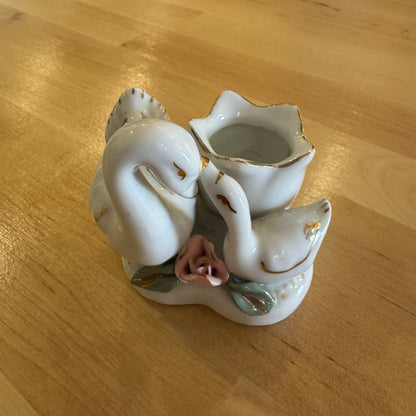 Double Swans Figurine