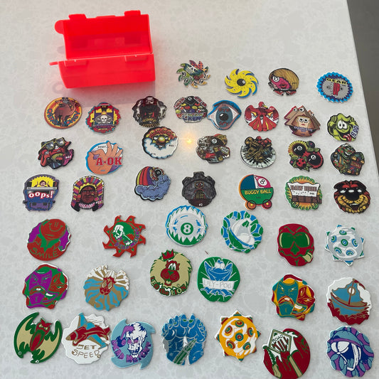 Set of 45 Die Cut Milk Caps/Pogs