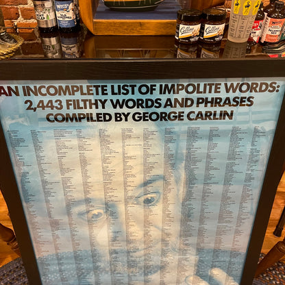 Framed George Carlin Poster