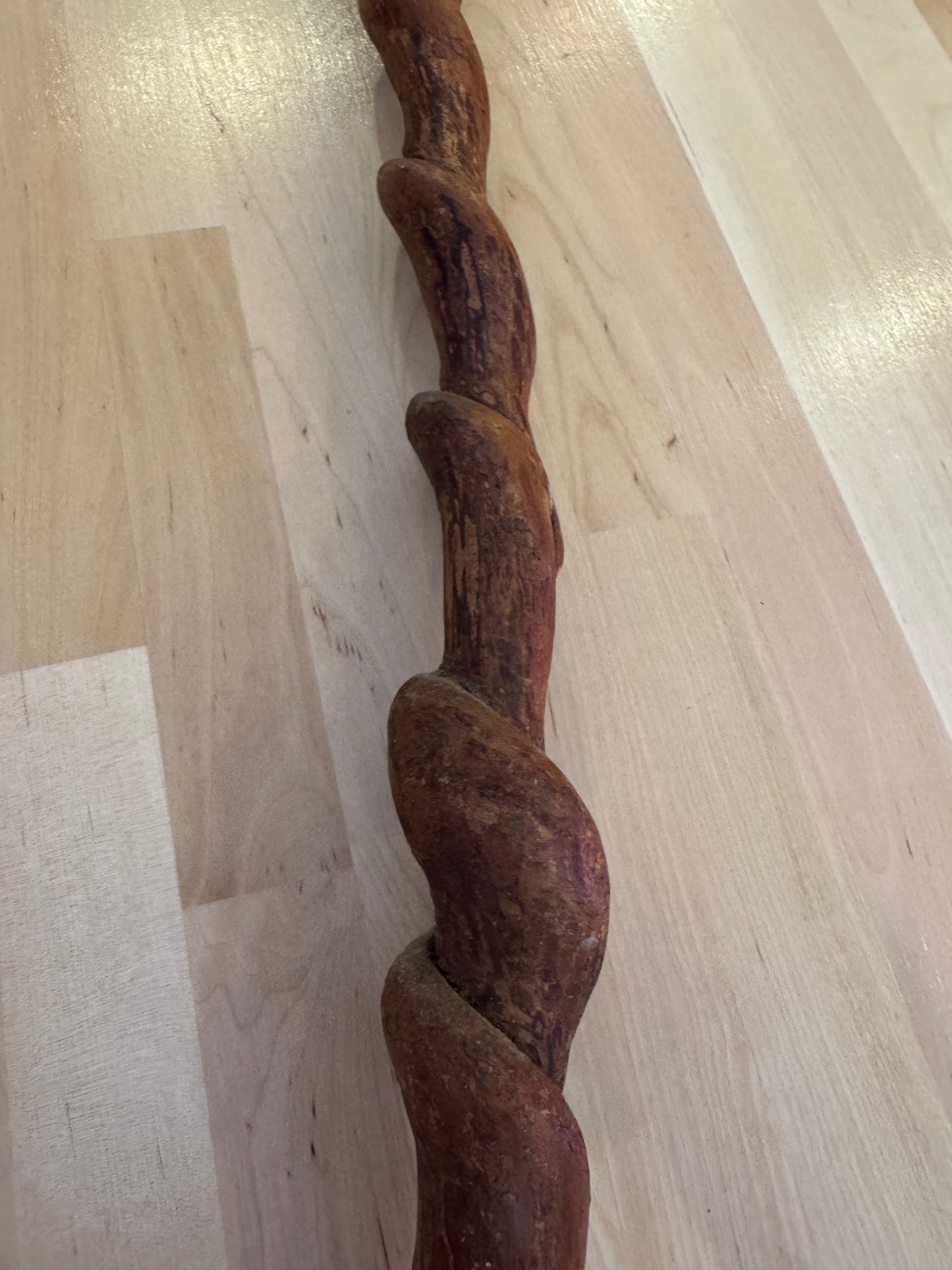 Vintage Naturally Vine-Twisted Wood Walking Stick Spiral Hiking Staff