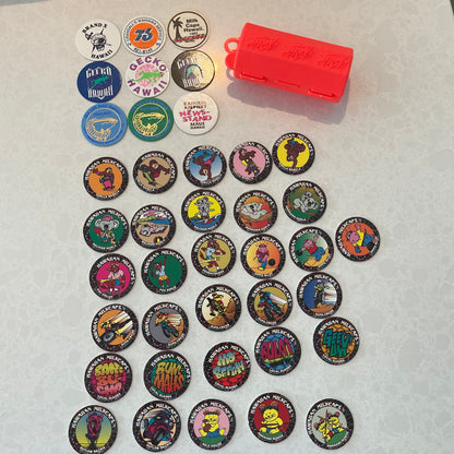 Set of 40 Hawaiian Milkcaps/Pogs