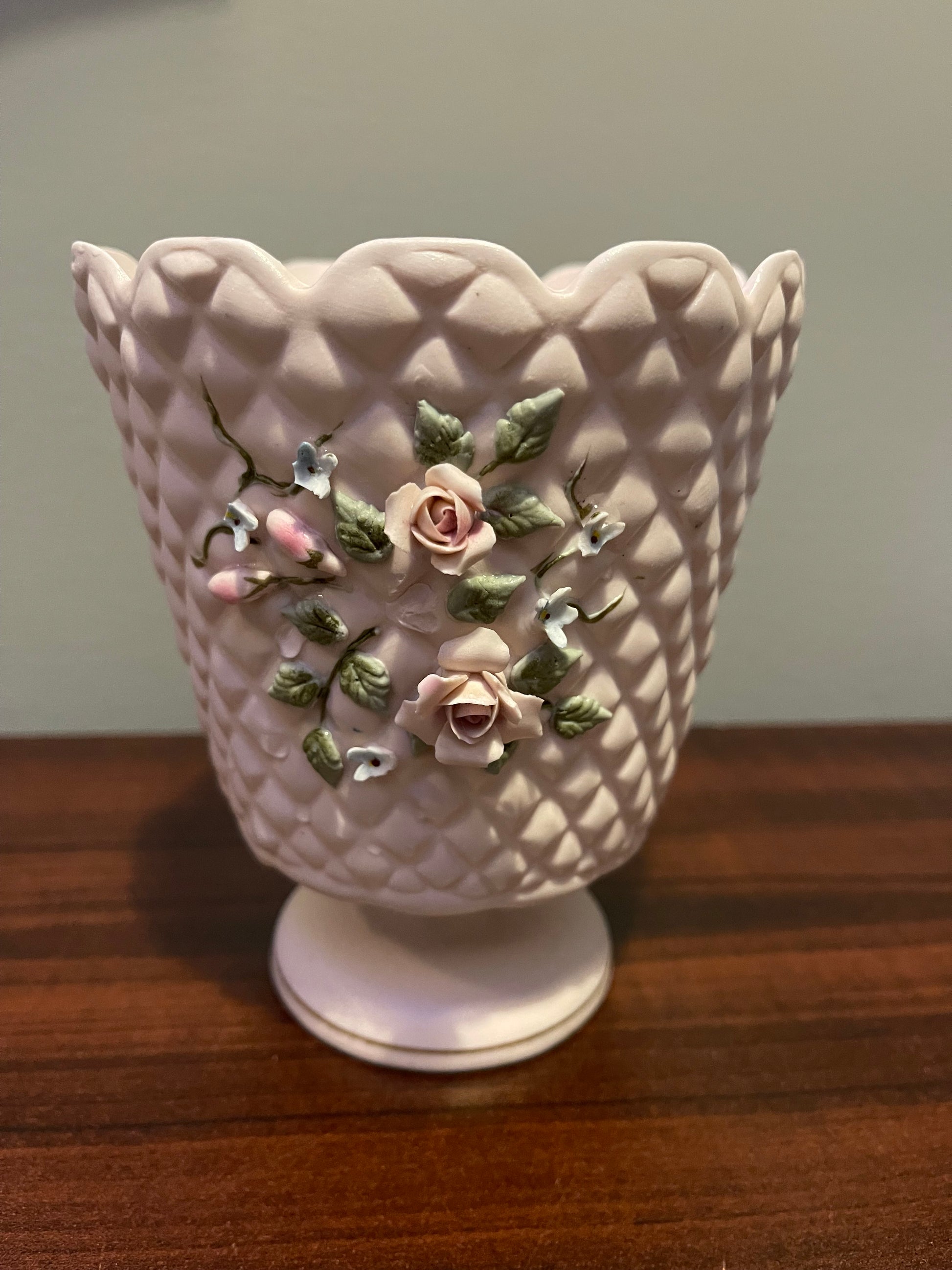 Lefton Pink Porcelain Vase