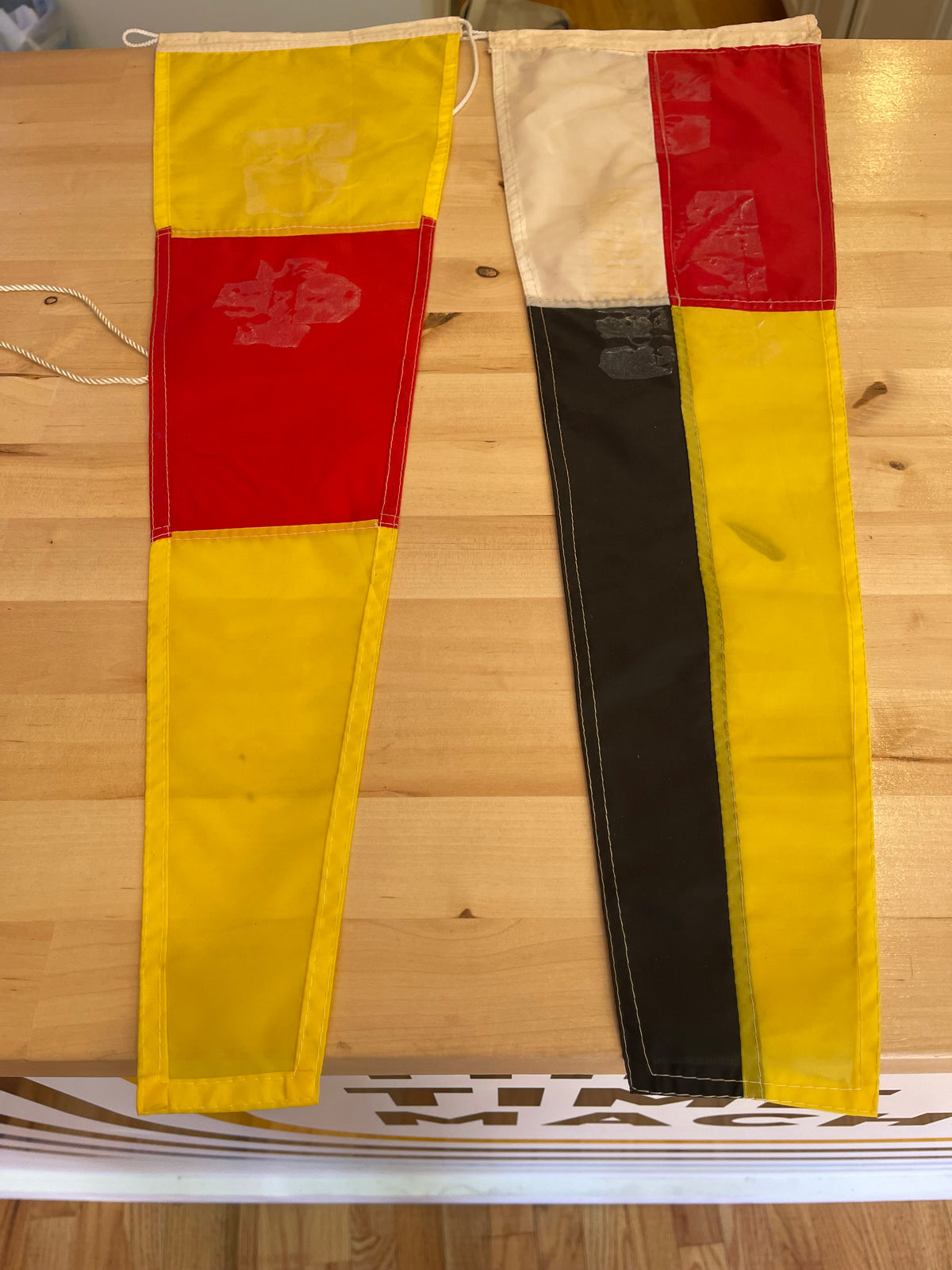 International Code Signal Flags 9 and 0