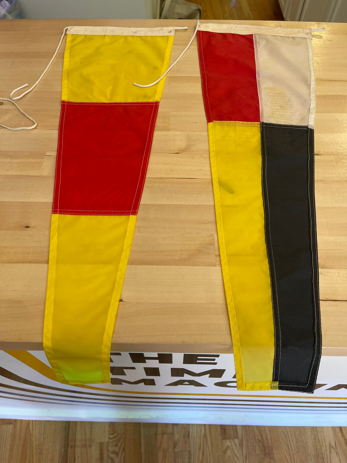 International Code Signal Flags 9 and 0