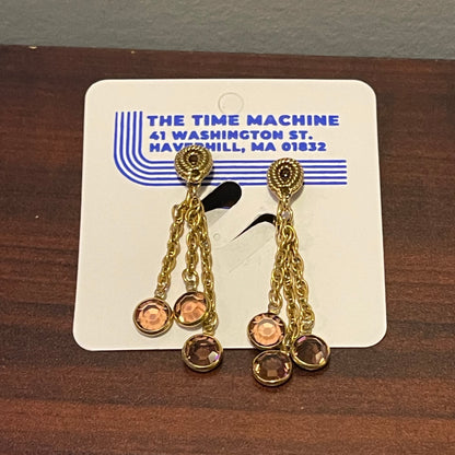 Triple Dangle Clip On Earrings