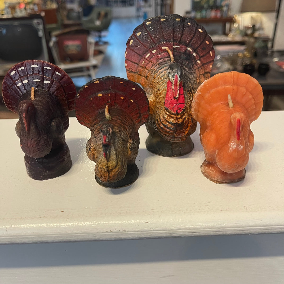 Set of 7 Gurley Thanksgiving Turkey Candles