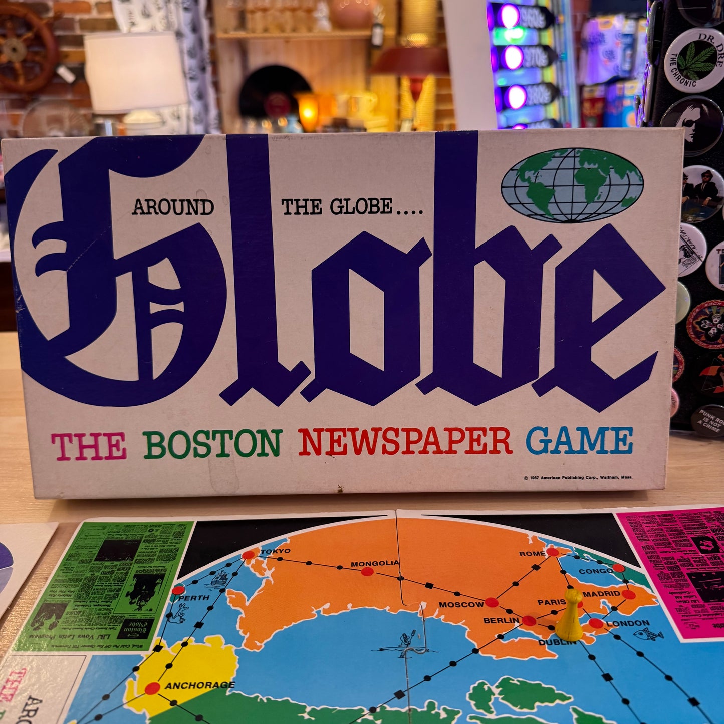 Complete Vintage Boston Globe Board Game (c. 1967)