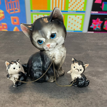 Ceramic Cat with Kittens
