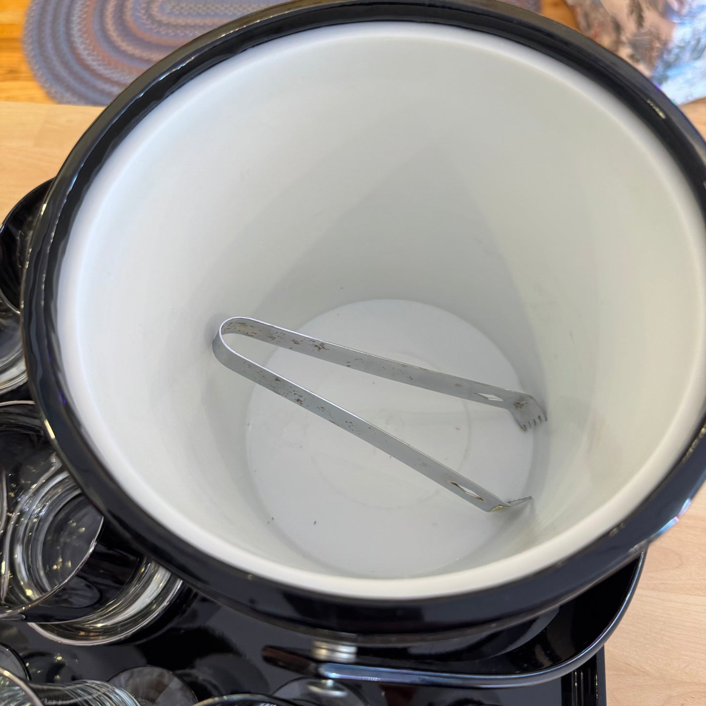 Set of 17 Black and Silver MCM Bar Set