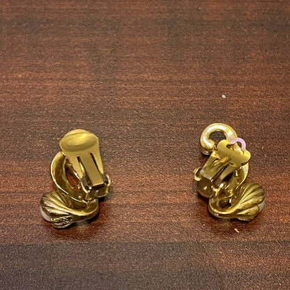 Pearl Swirl Clip On Earrings