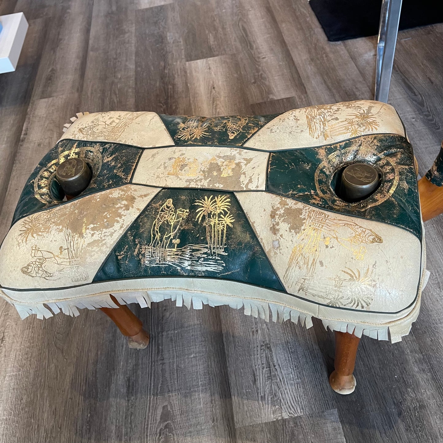 Camel Saddle Stool Green