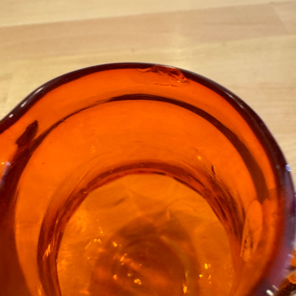 Orange Glass Creamer