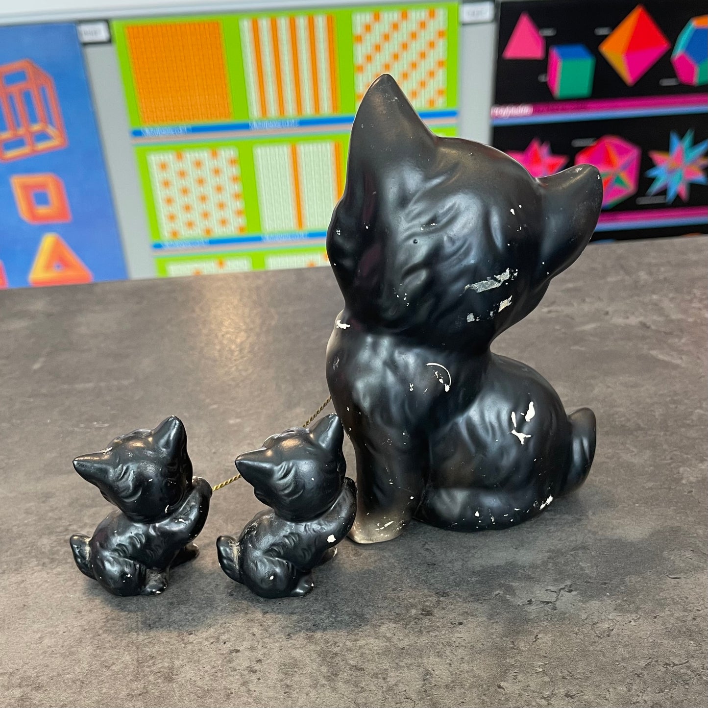 Ceramic Cat with Kittens