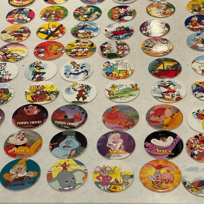 Set of 58 Disney Milk Cap/Pogs