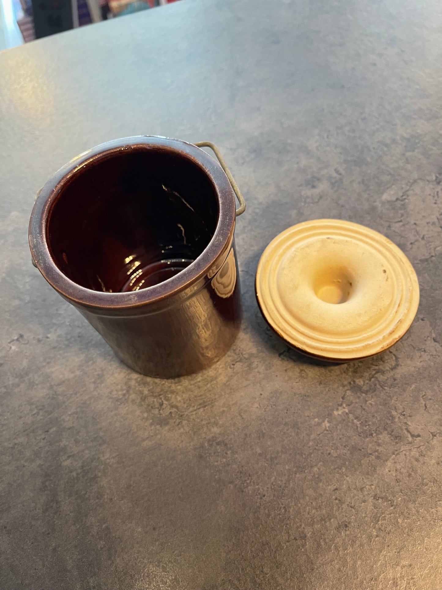 Stoneware Lidded Crock