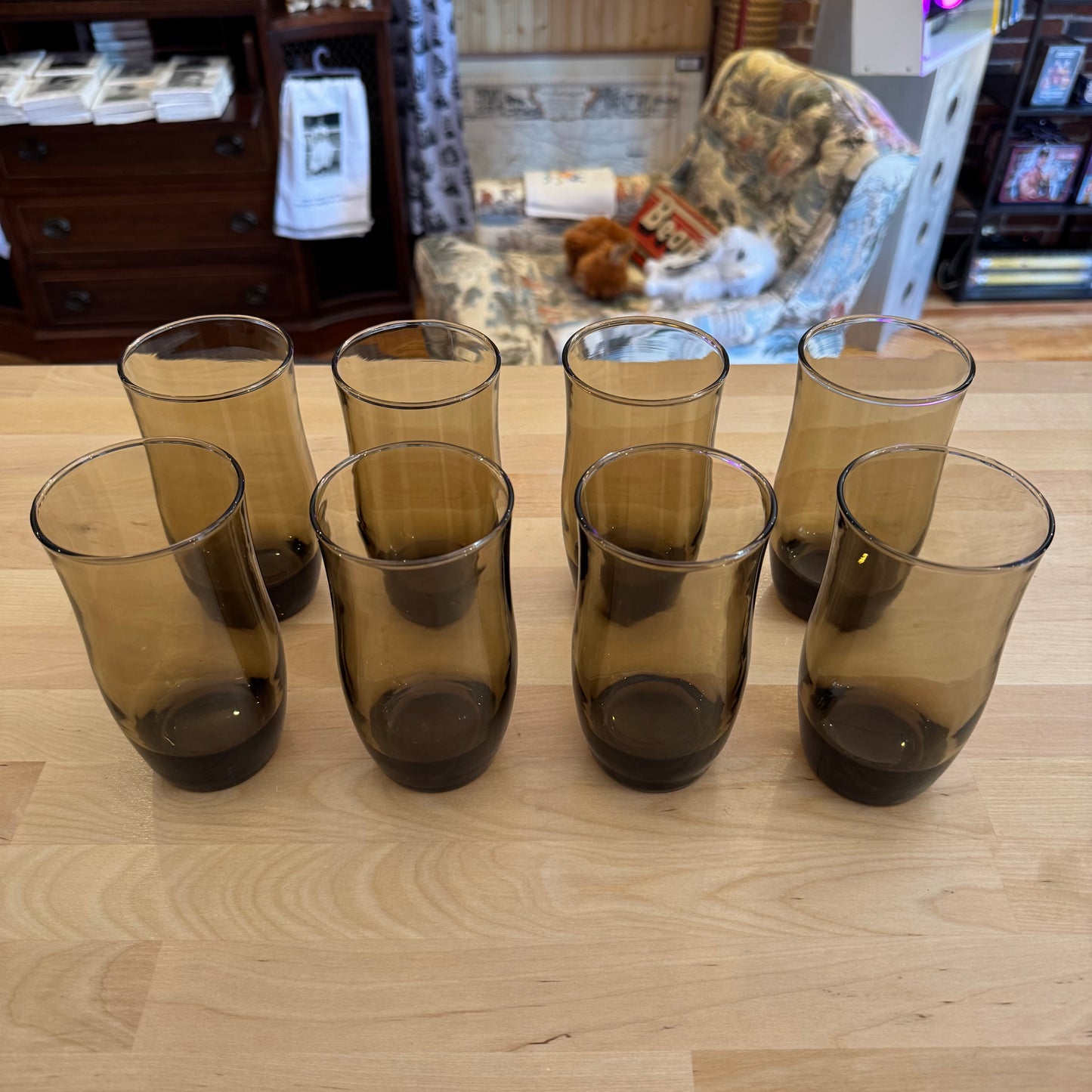 Set of 8 Smoked Glasses