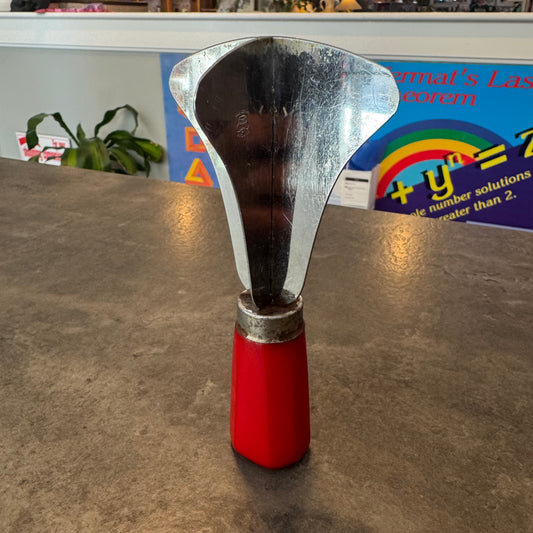 Kitchen Hand Chopper with Red Wooden Handle