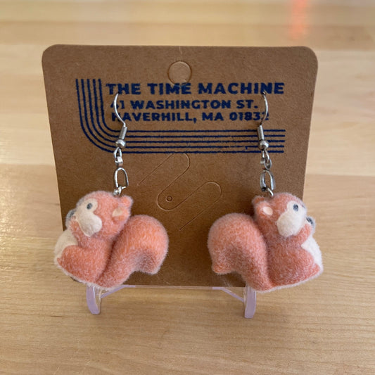Fuzzy Squirrel Earrings