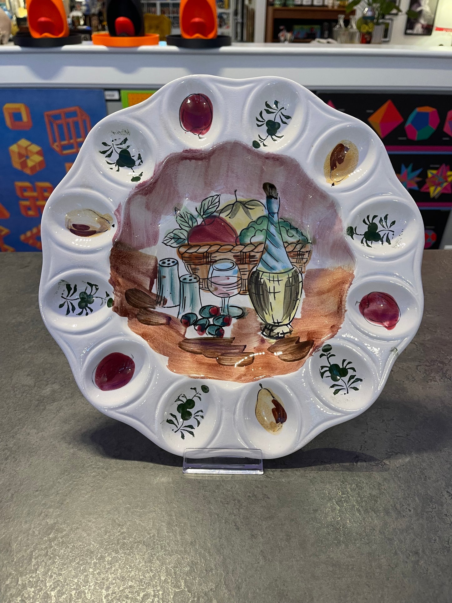 Hand Painted Deviled Egg Dish