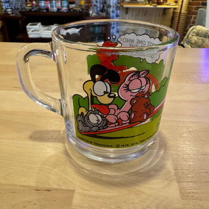 Garfield "Not One Who Rises to the Occasion" Vintage McDonald's Glass Mug