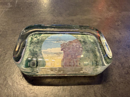 Old Man on the Mountain Glass Paperweight