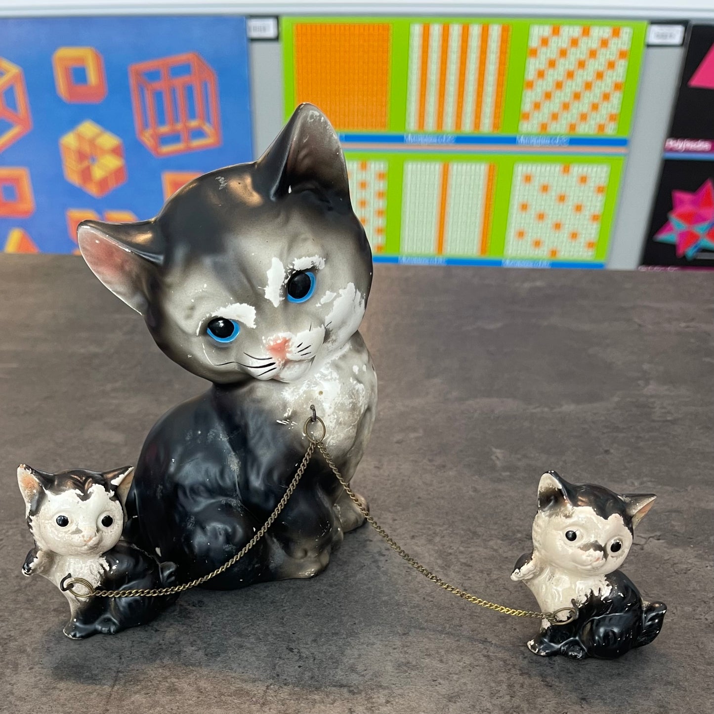 Ceramic Cat with Kittens