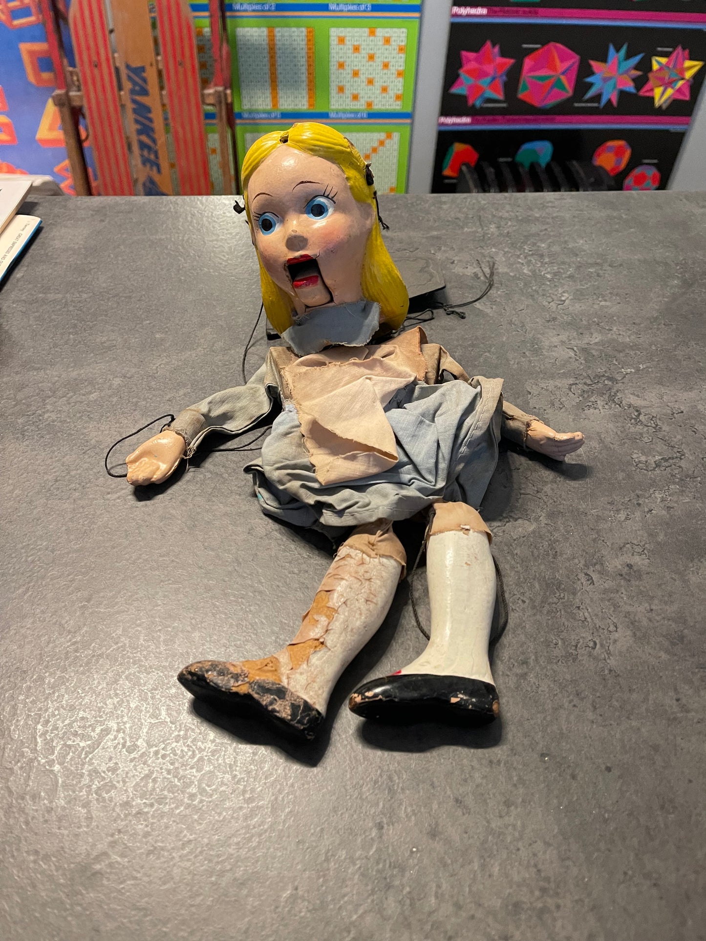 Set of 3 Peter Puppet Alice and Wonderland Marionettes