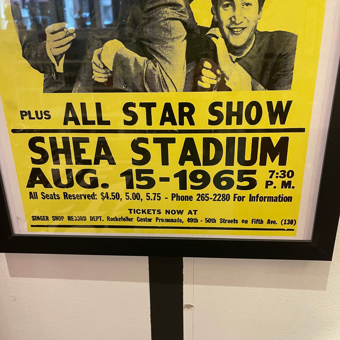Framed Beatles Concert Poster