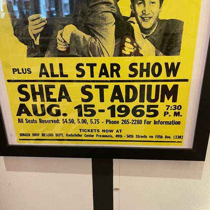 Framed Beatles Concert Poster