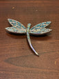 Rhinestone Dragonfly Brooch